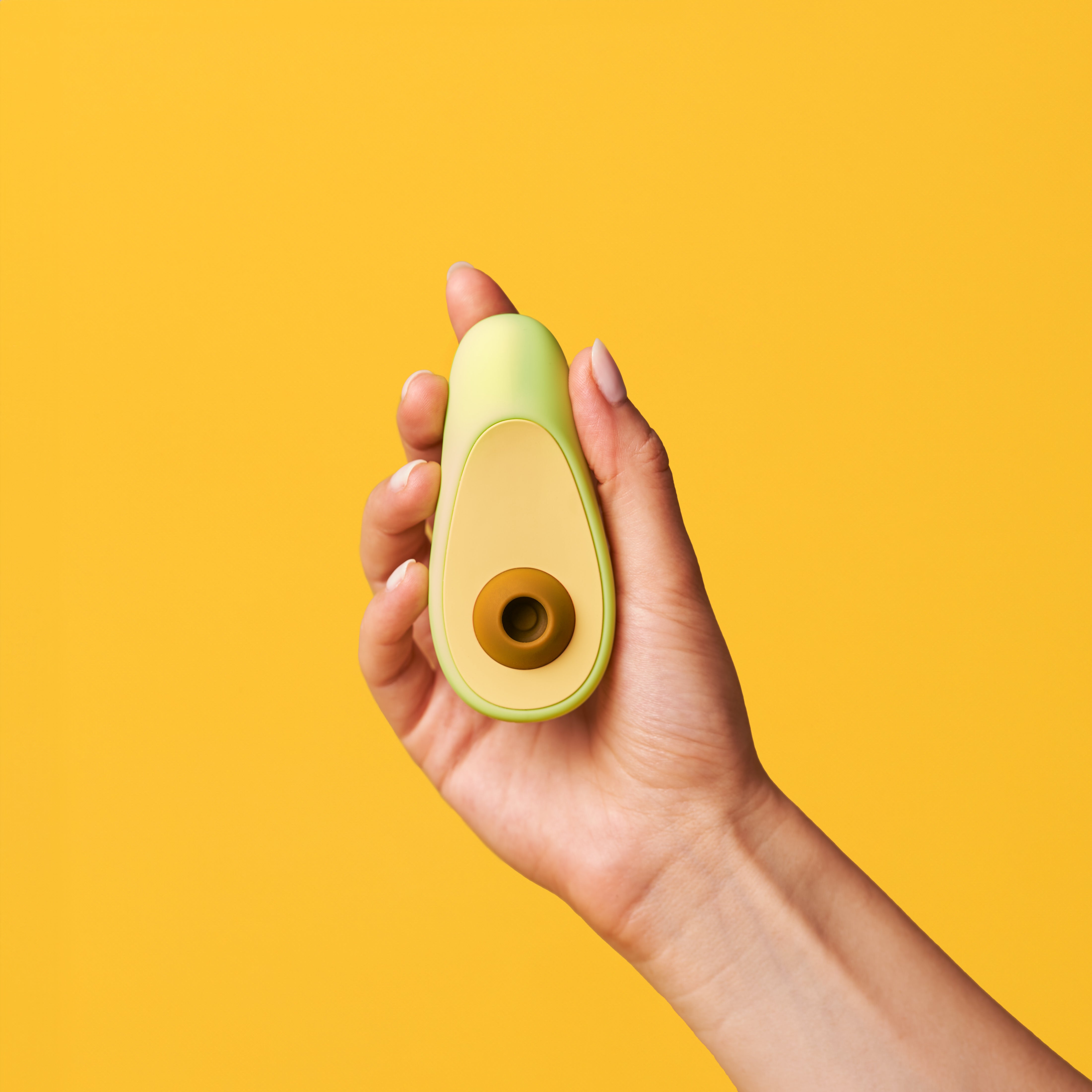 Avocado clitoral massager — texture detail